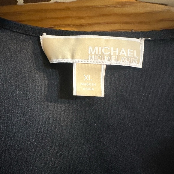 Michael Kors Black Sleeveless Lace Trim Top - Picture 3 of 3